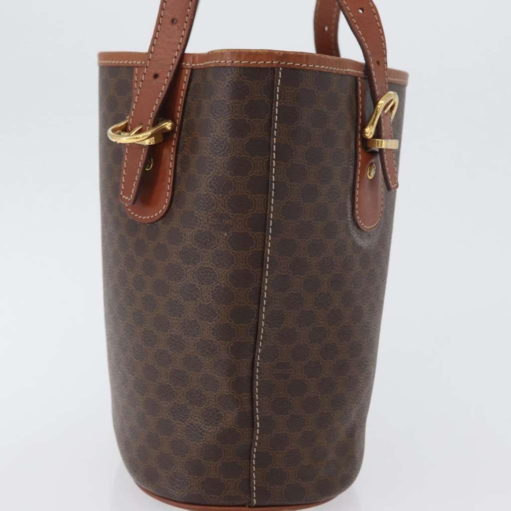 Celine Vintage Macadam Tote bag Brown Canvas Good condition - Model View