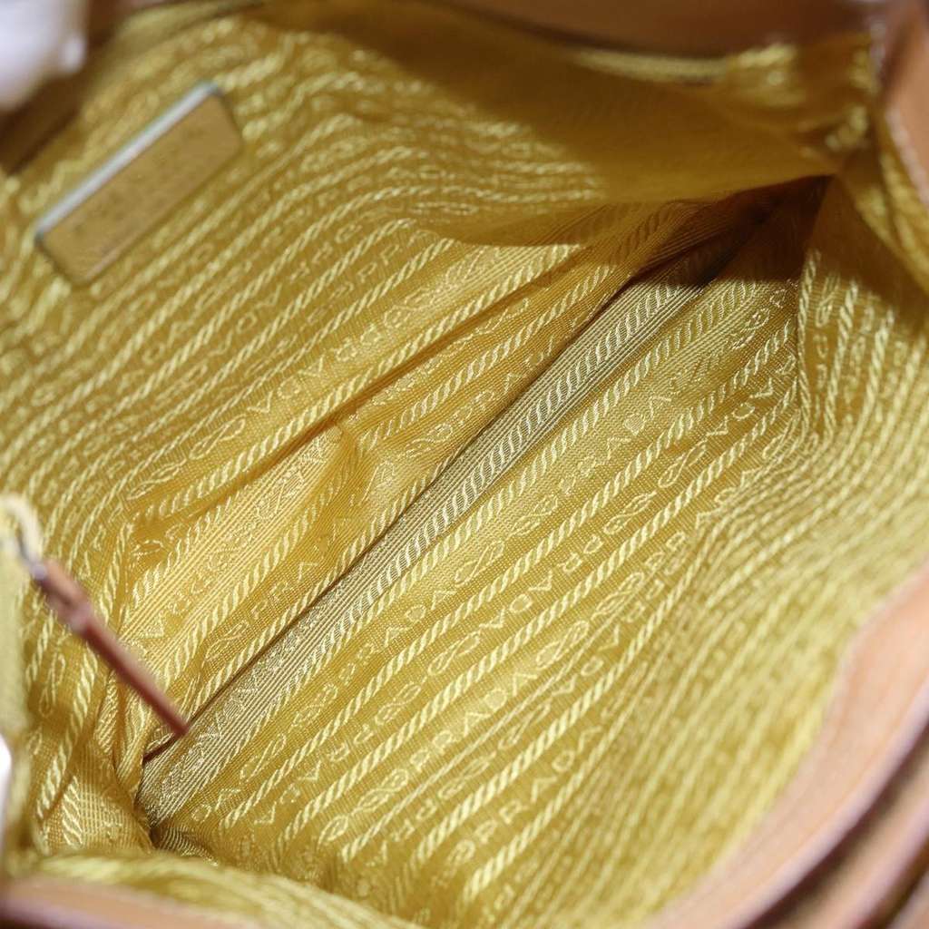Prada Vintage Flap Messenger Bag Yellow Good condition - Box View