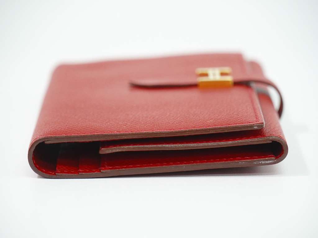 Hermès Bearn Wallet Red Leather Good condition - Inside View