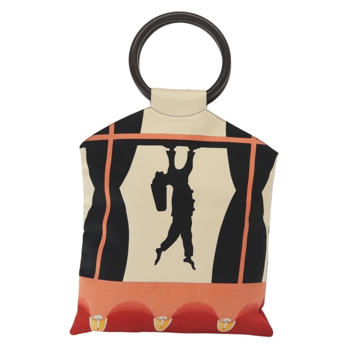 Bvlgari Handbag Beige Canvas Good condition - Back View