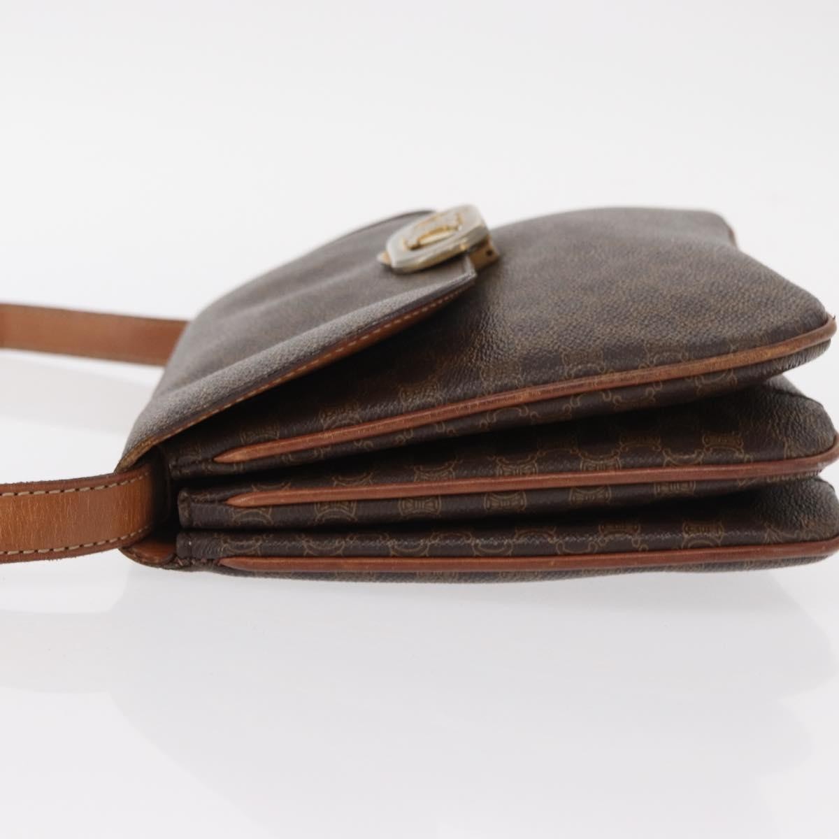 Celine Vintage Macadam Shoulder Bag Brown Canvas Good condition - Model View