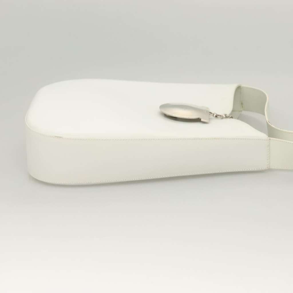 Salvatore Ferragamo Gancini Shoulder Bag White Leather Good condition - Inside View