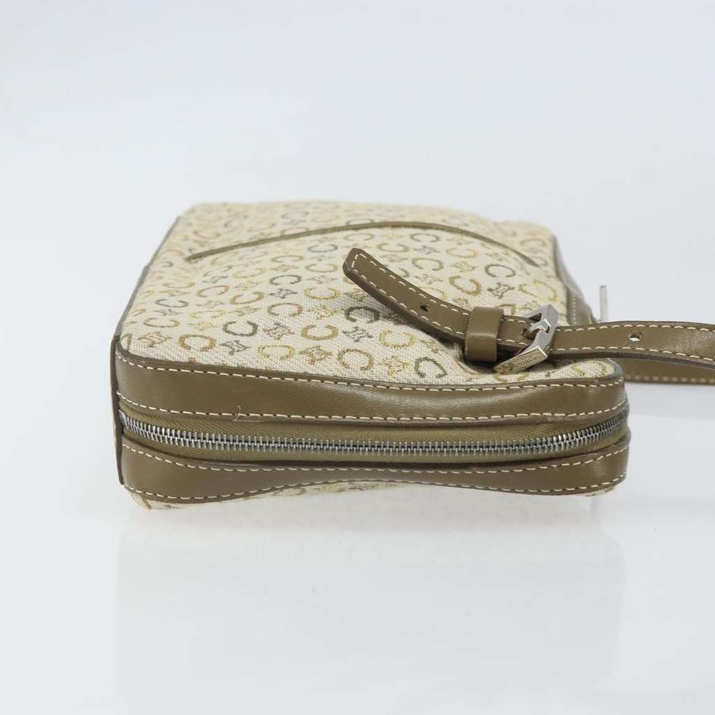 Celine C Macadam Shoulder bag Khaki Canvas Good condition - Inside View