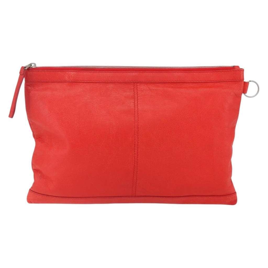 Balenciaga Classic City Clip Pouch Red Leather Good condition - Back View