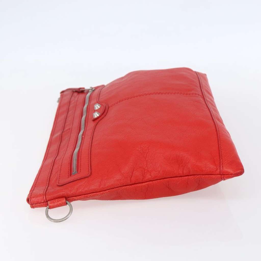 Balenciaga Classic City Clip Pouch Red Leather Good condition - Inside View