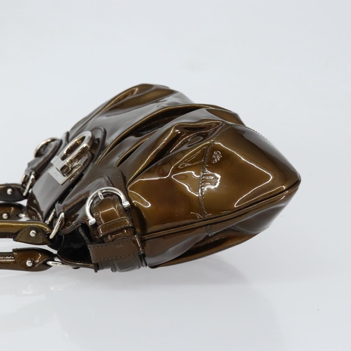 Salvatore Ferragamo Gancini handbag Brown Good condition - Model View