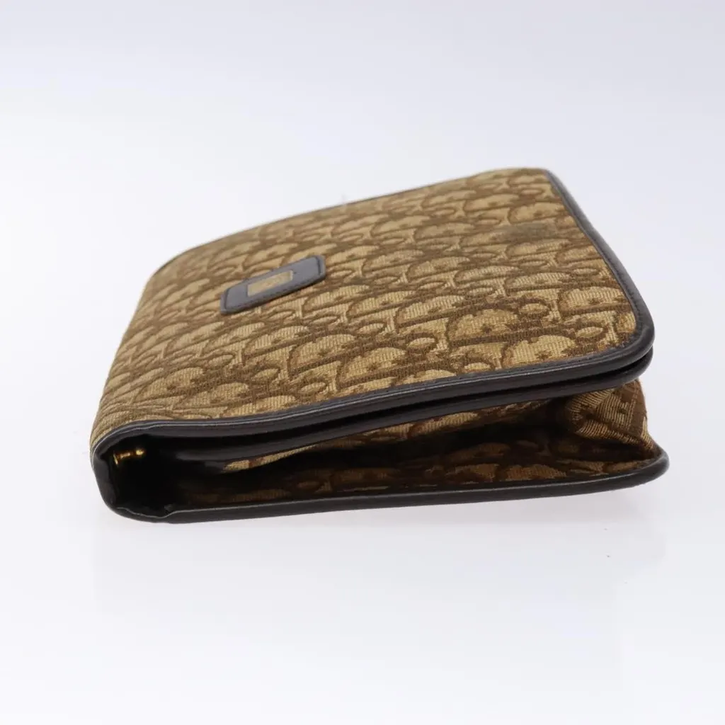 Dior Vintage Trotter Pouch Brown Canvas Good - Model View