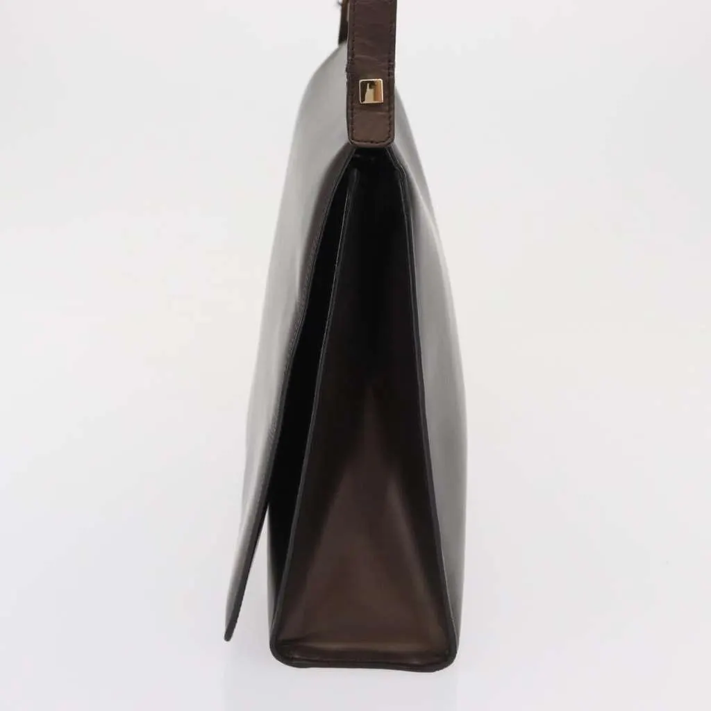 Gucci Vintage Shoulder Bag Brown Leather Fair - Inside View