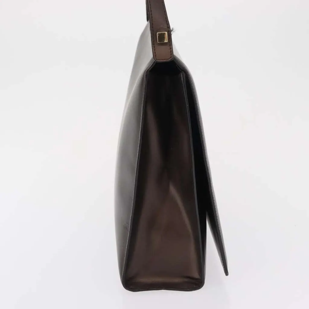 Gucci Vintage Shoulder Bag Brown Leather Fair - Model View