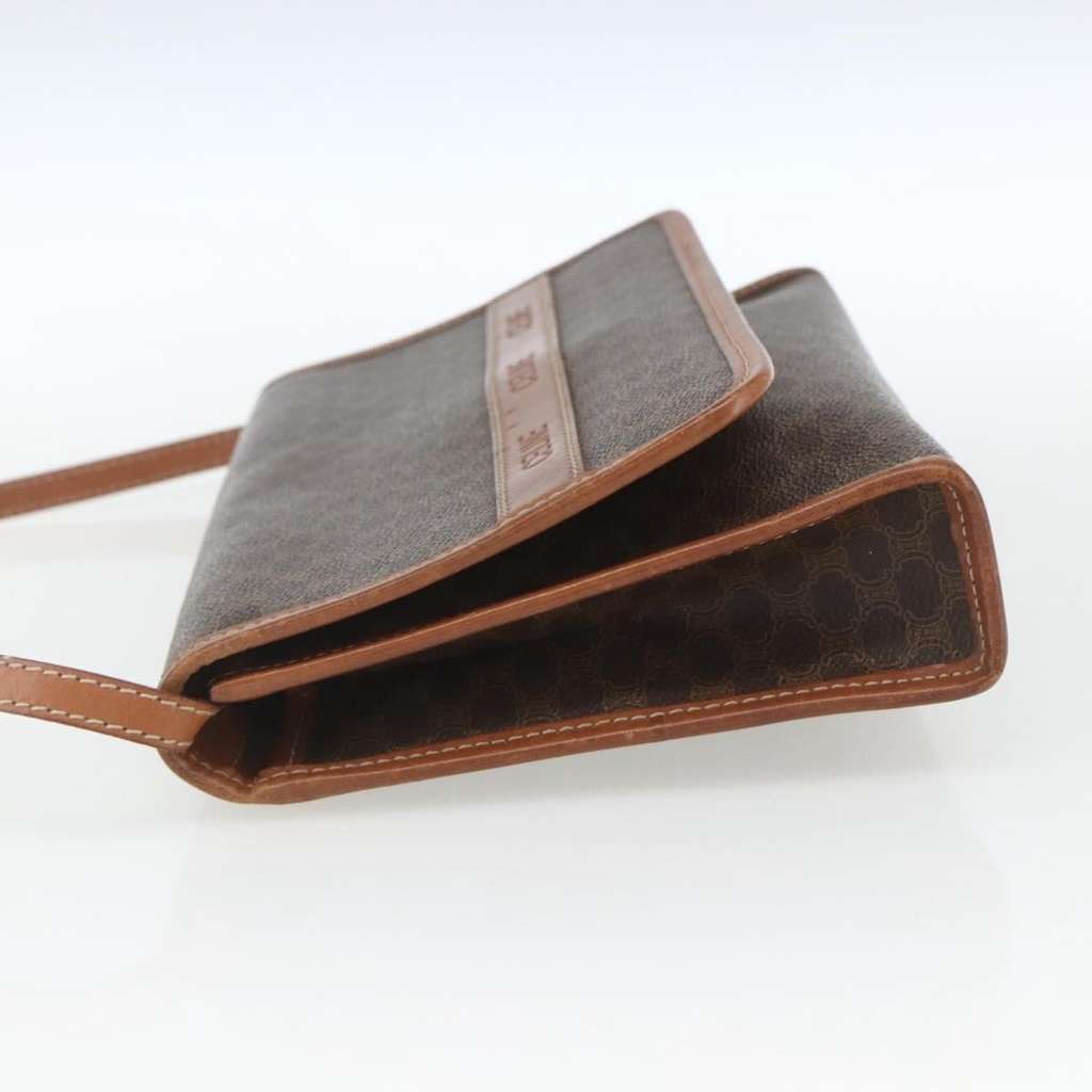 Celine Vintage Macadam Shoulder Bag Brown Canvas Good condition - Inside View