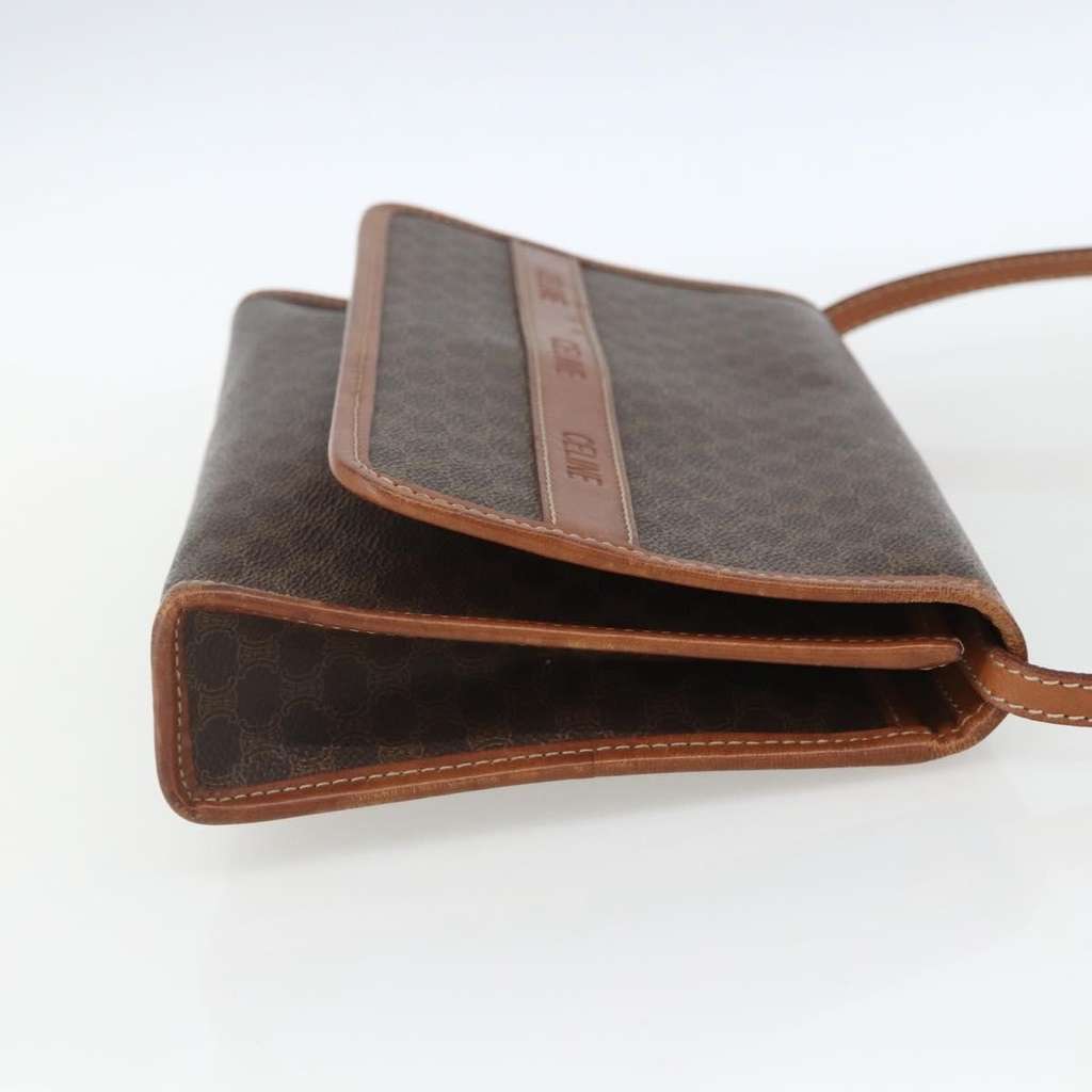 Celine Vintage Macadam Shoulder Bag Brown Canvas Good condition - Model View