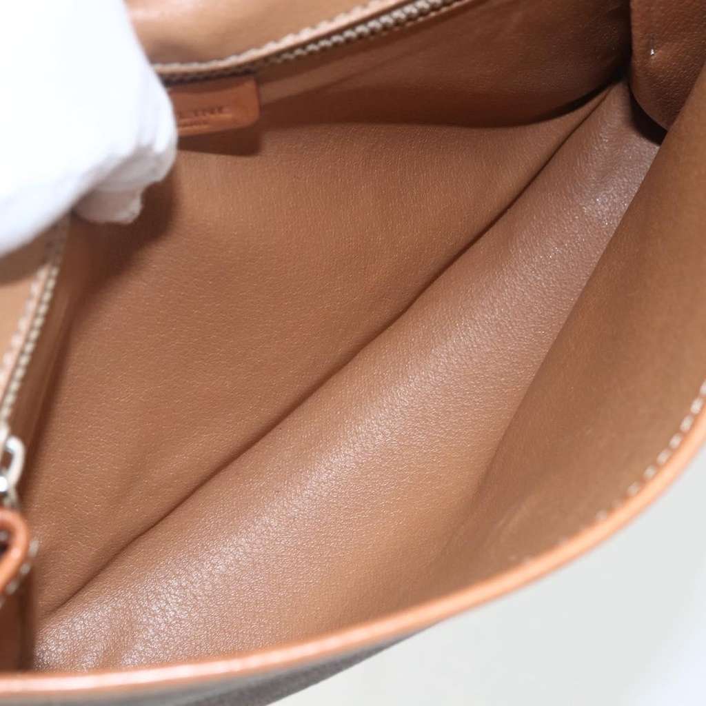 Celine Vintage Macadam Shoulder Bag Brown Canvas Good condition - Box View