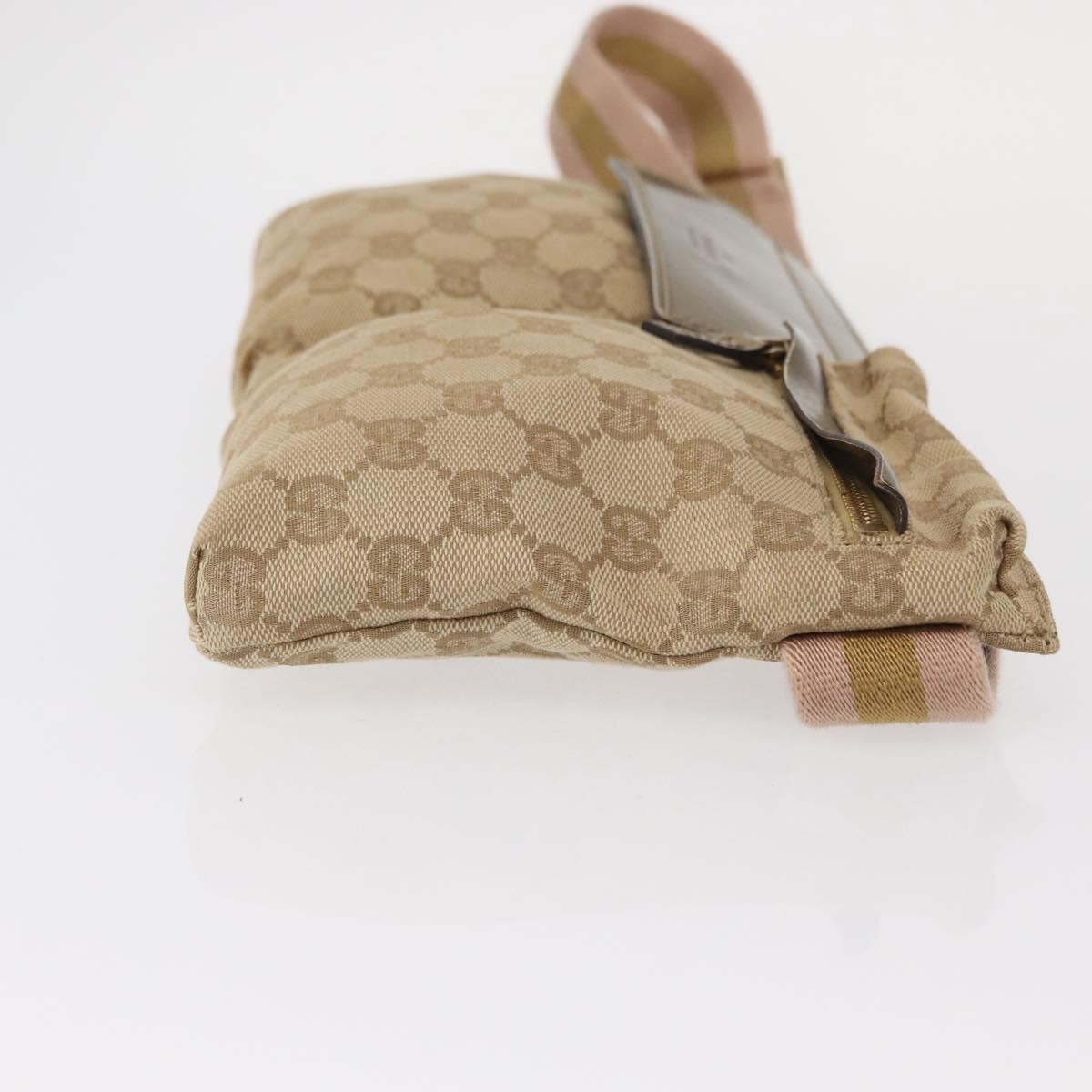 Gucci Vintage Double Belt Bag Beige Canvas Good condition - Inside View
