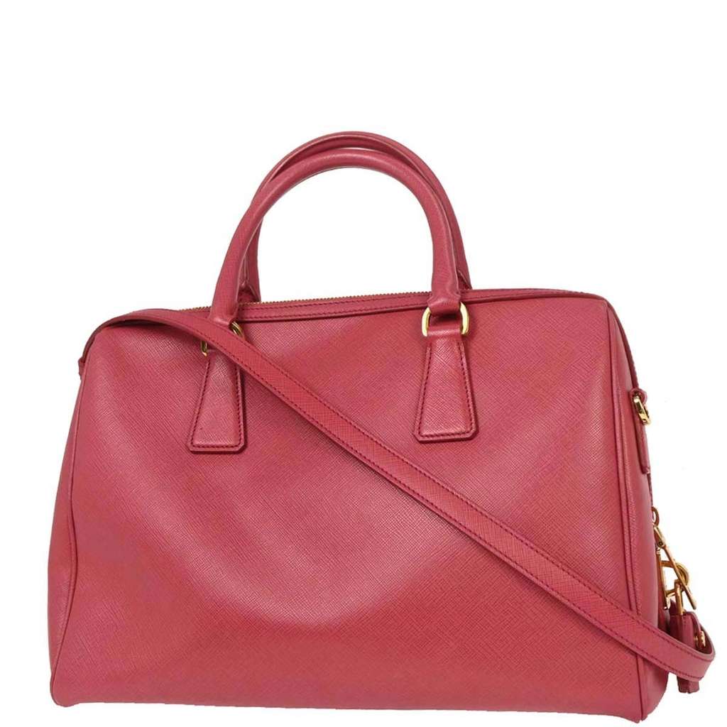 Prada Convertible Bowler Bag Pink Leather Good condition - Back View
