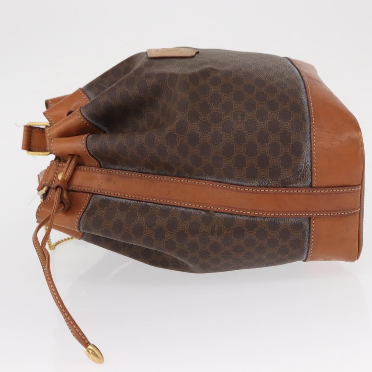 Celine Vintage Macadam Shoulder Bag Brown Canvas Fair condition - Model View