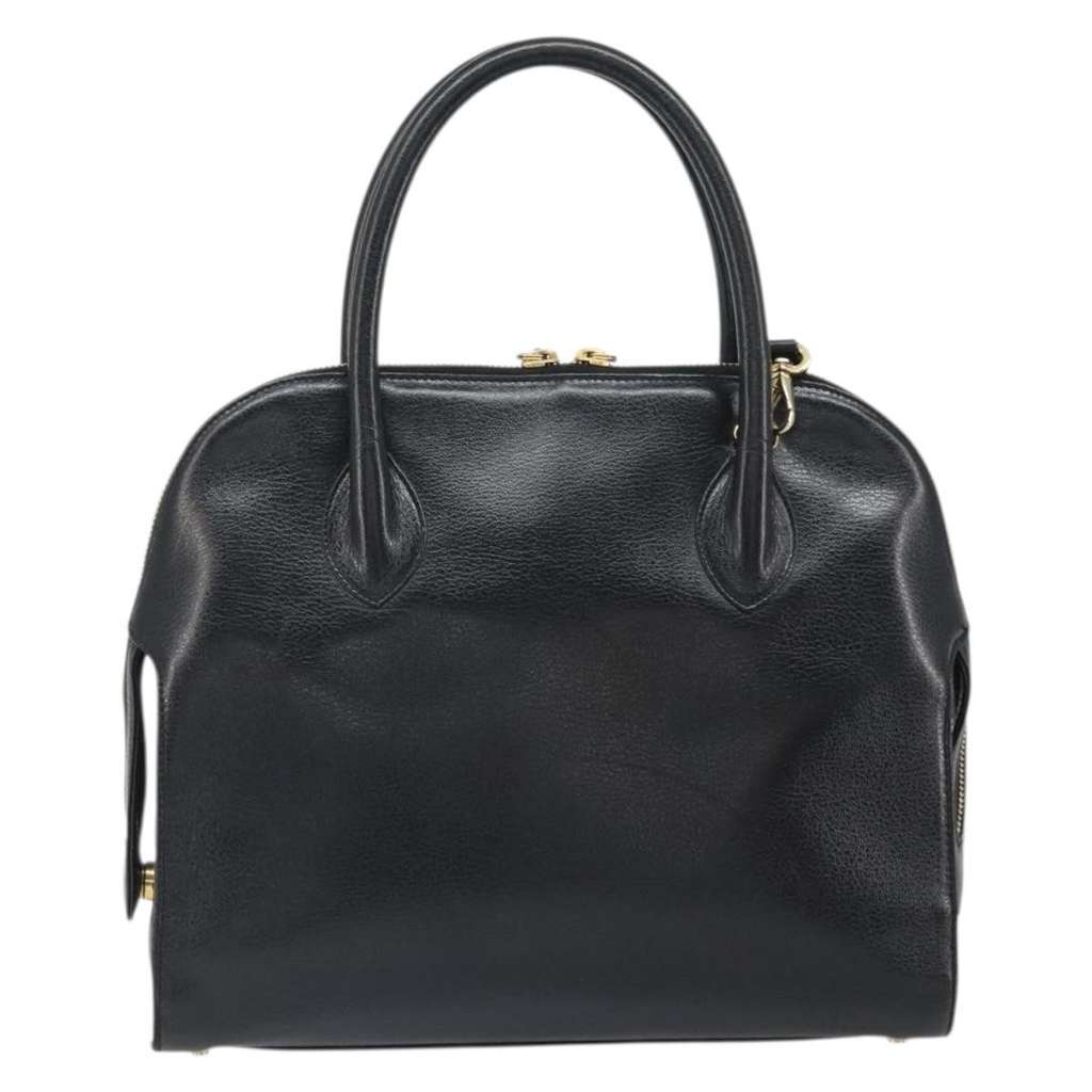 Salvatore Ferragamo Gancini Shoulder Bag Black Leather Fair condition - Back View