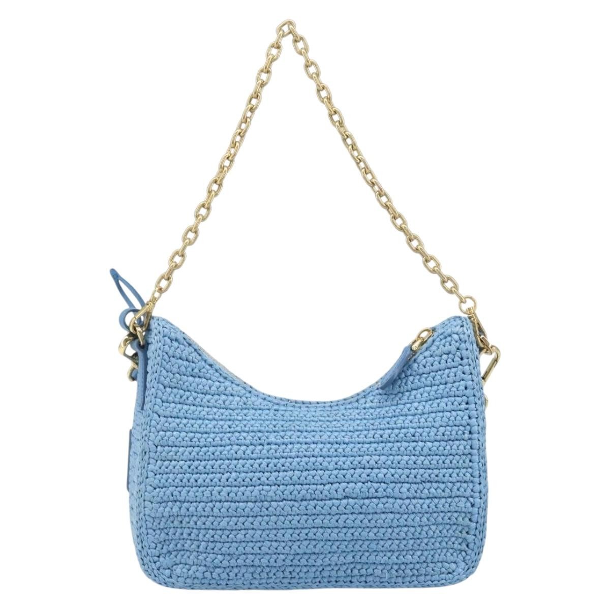 Prada Re-Edition 2005 Shoulder Bag Blue Good condition - Back View