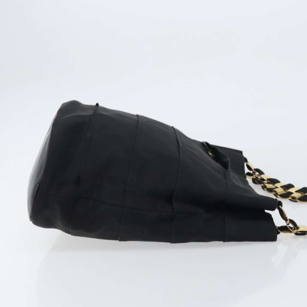 Salvatore Ferragamo Vala Shoulder Bag Black Canvas Good condition - Inside View