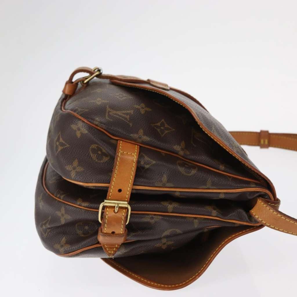 Louis Vuitton Saumur Handbag Brown Canvas Good condition - Inside View