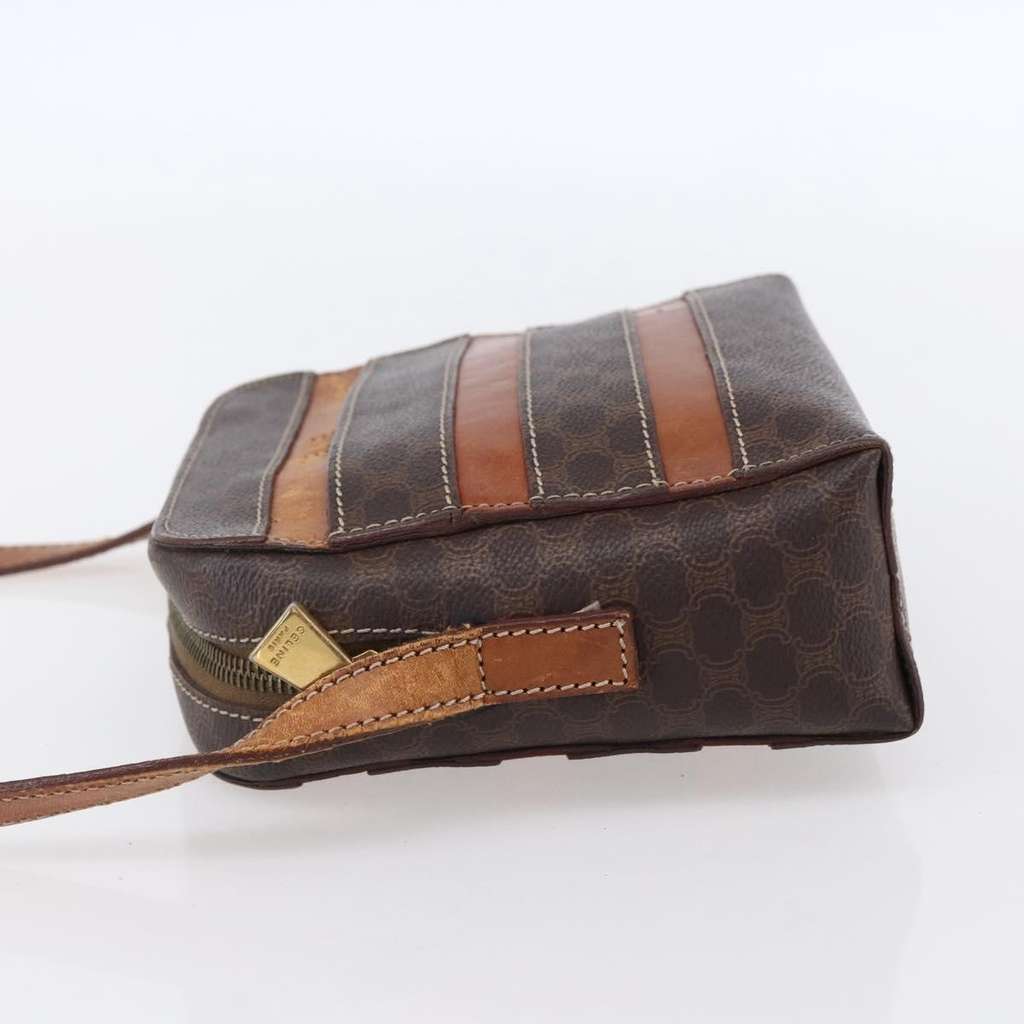 Celine Vintage Macadam Shoulder Bag Brown Canvas Good condition - Inside View