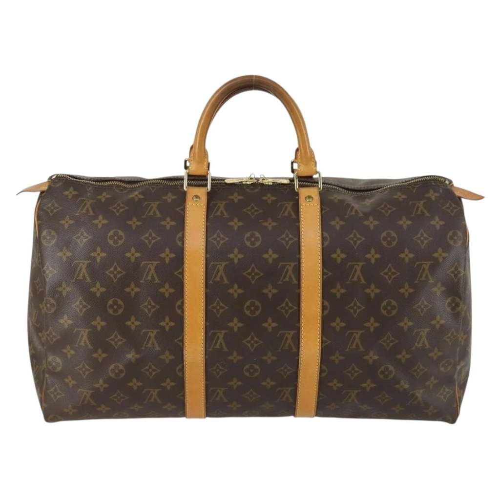 Louis Vuitton Keepall Bag Brown Canvas Fair condition - Back View