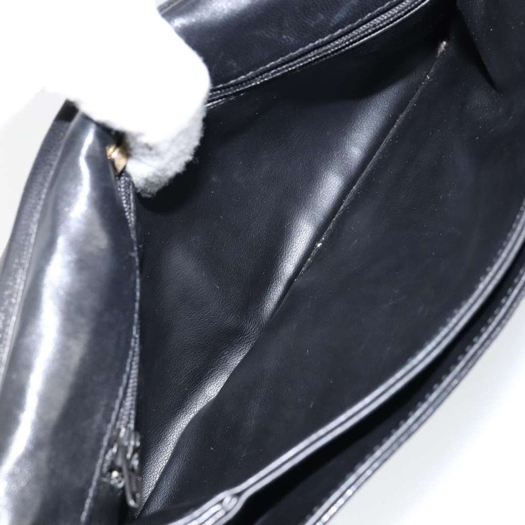 Bally Vintage Chain Shoulder Bag Black Leather Good condition - Box View