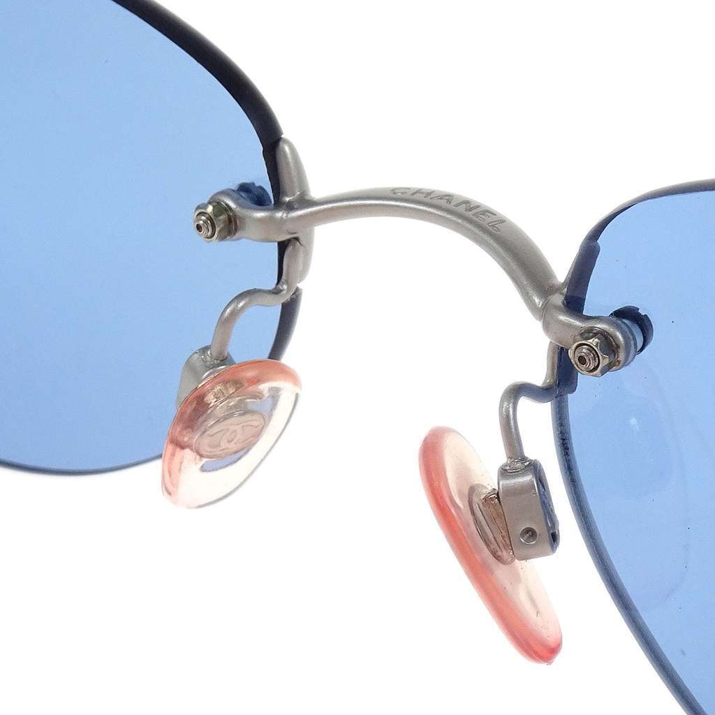 Chanel Logo CC Sunglasses Blue Good condition - Inside View