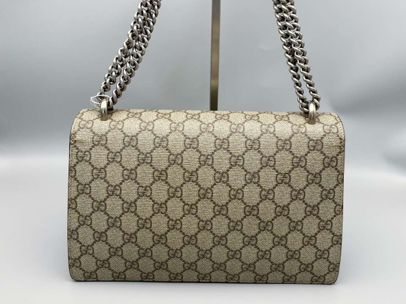 Gucci Dionysus Top Handle Chain Bag Beige Canvas Good condition - Back View