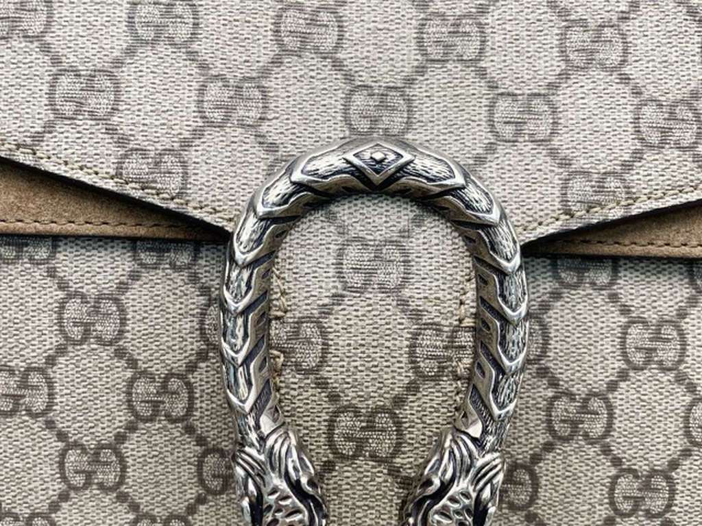 Gucci Dionysus Top Handle Chain Bag Beige Canvas Good condition - Model View