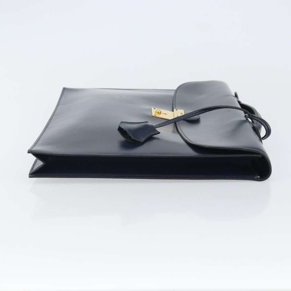 Hermès Sac a Depeches Bag Navy Leather Fair condition - Inside View