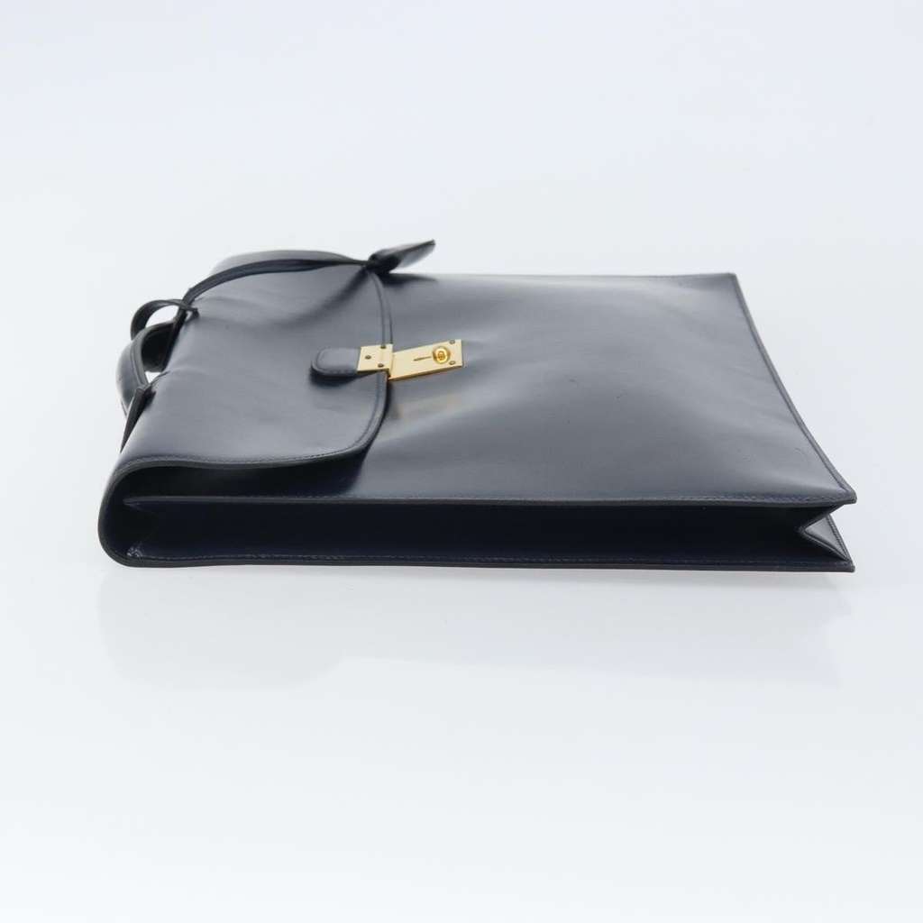 Hermès Sac a Depeches Bag Navy Leather Fair condition - Model View