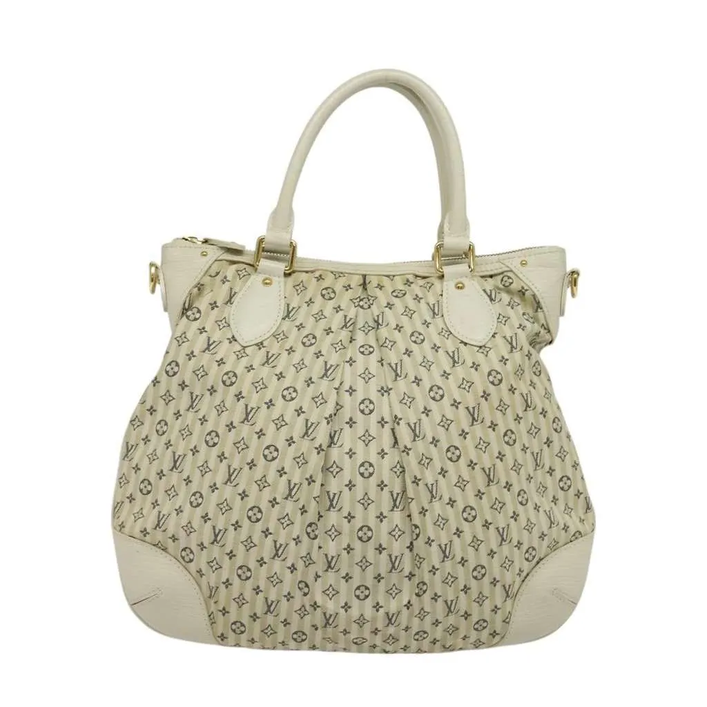 Louis Vuitton Marina Handbag Beige Canvas Good - Front View