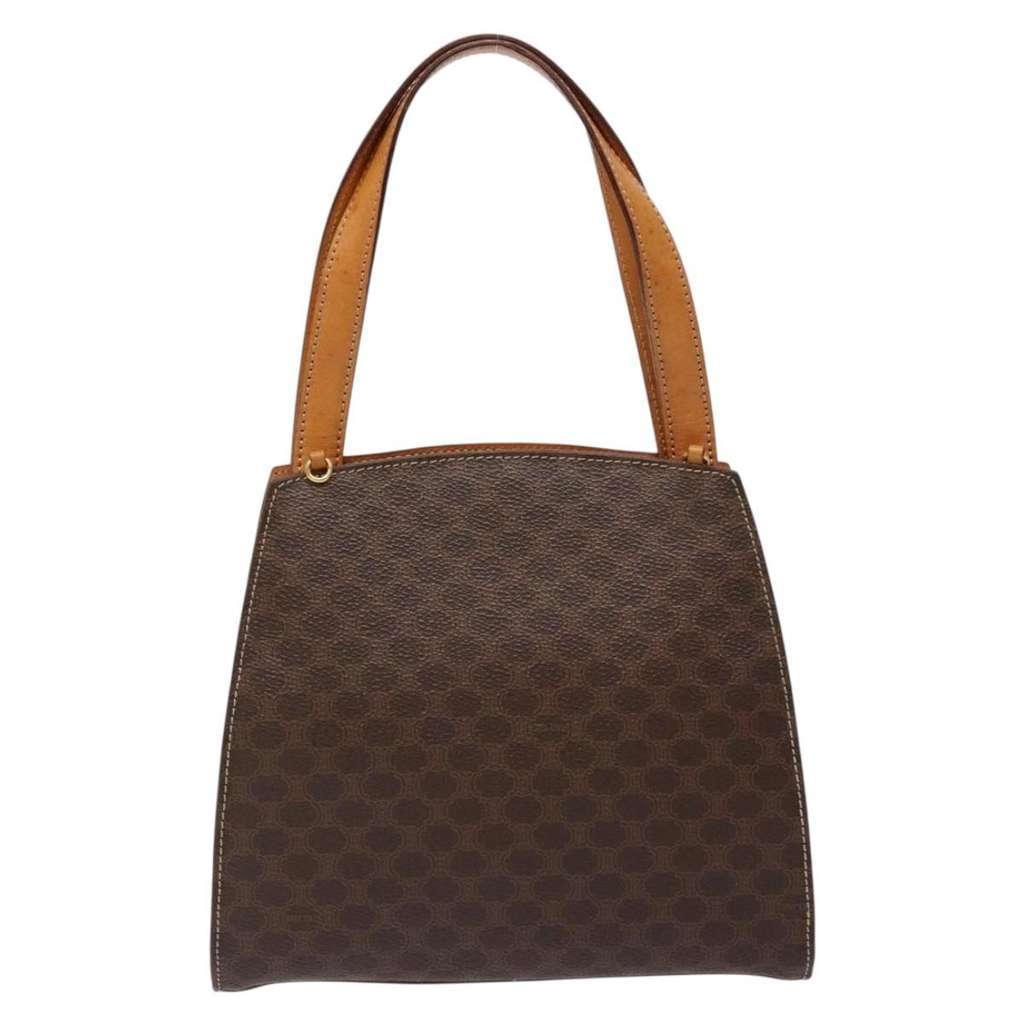 Celine Vintage Macadam Handbag Brown Canvas Good condition - Back View