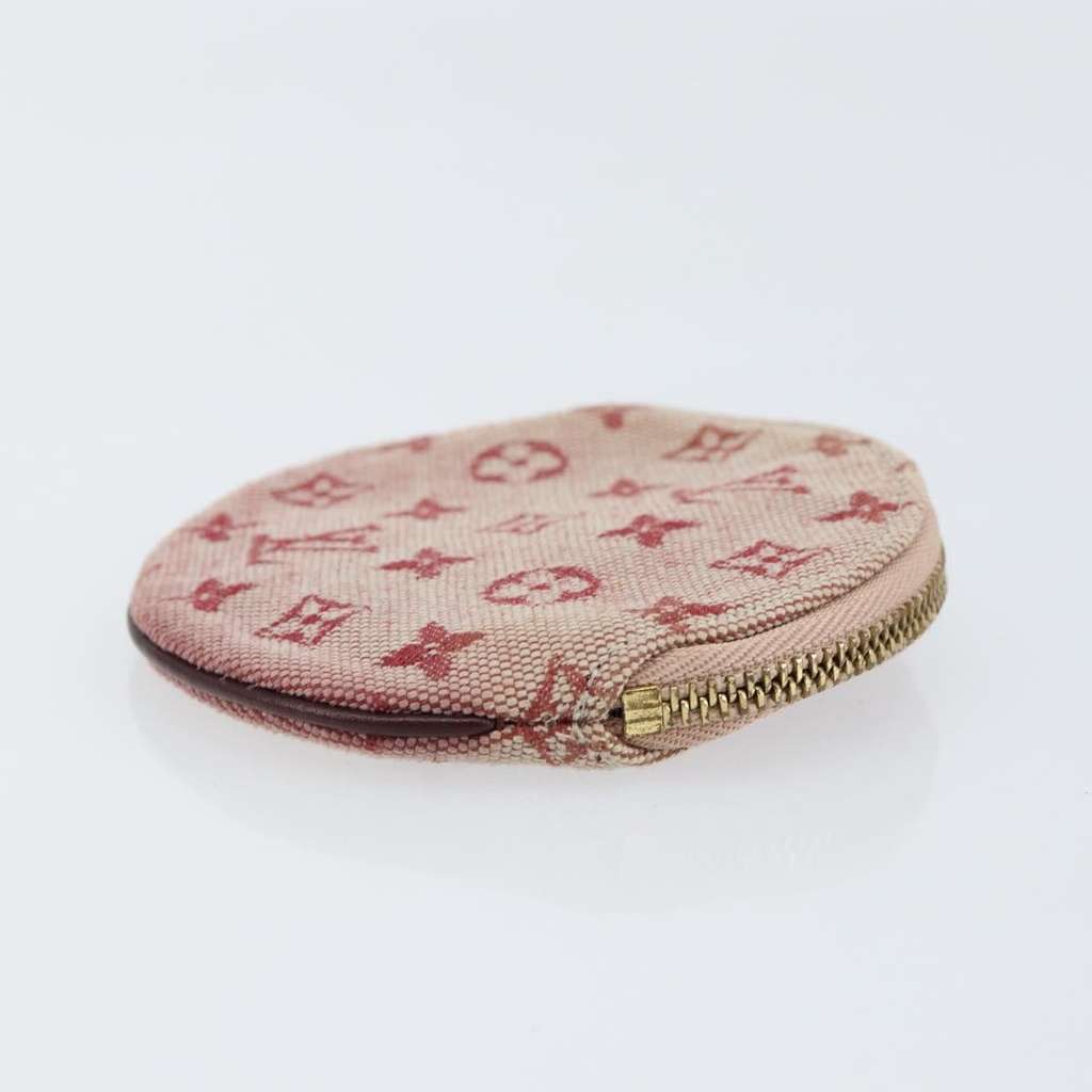 Louis Vuitton Round Coin Purse Red Canvas Good condition - Inside View