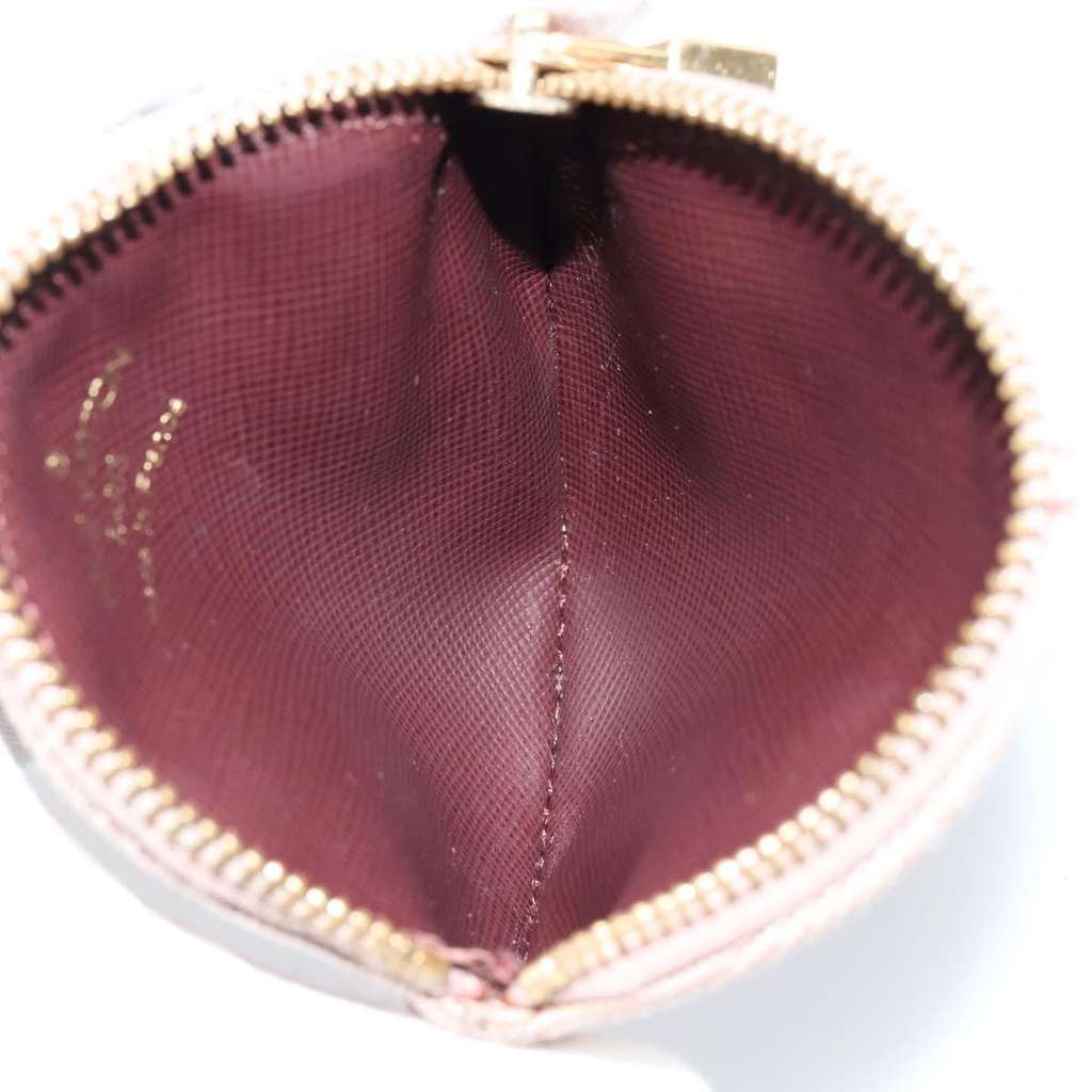 Louis Vuitton Round Coin Purse Red Canvas Good condition - Box View