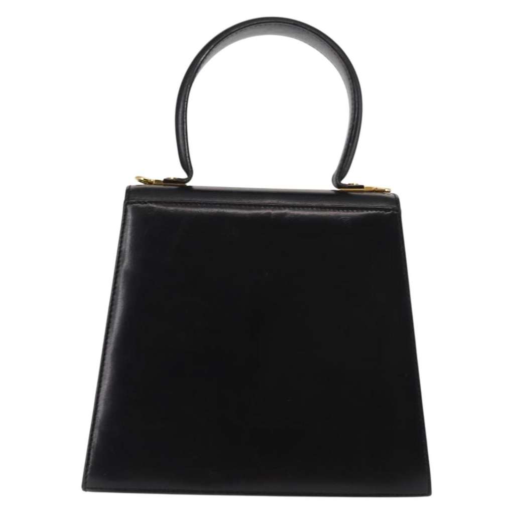 Salvatore Ferragamo Gancini Convertible Top Handle Bag Black Leather Good condition - Back View