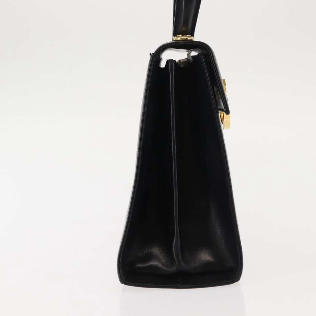 Salvatore Ferragamo Gancini Convertible Top Handle Bag Black Leather Good condition - Model View