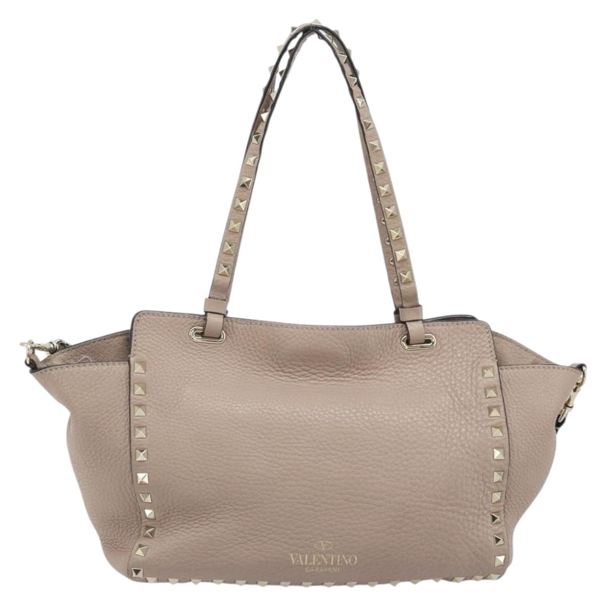 Valentino Garavani Rockstud Tote Pink Leather Good condition - Back View