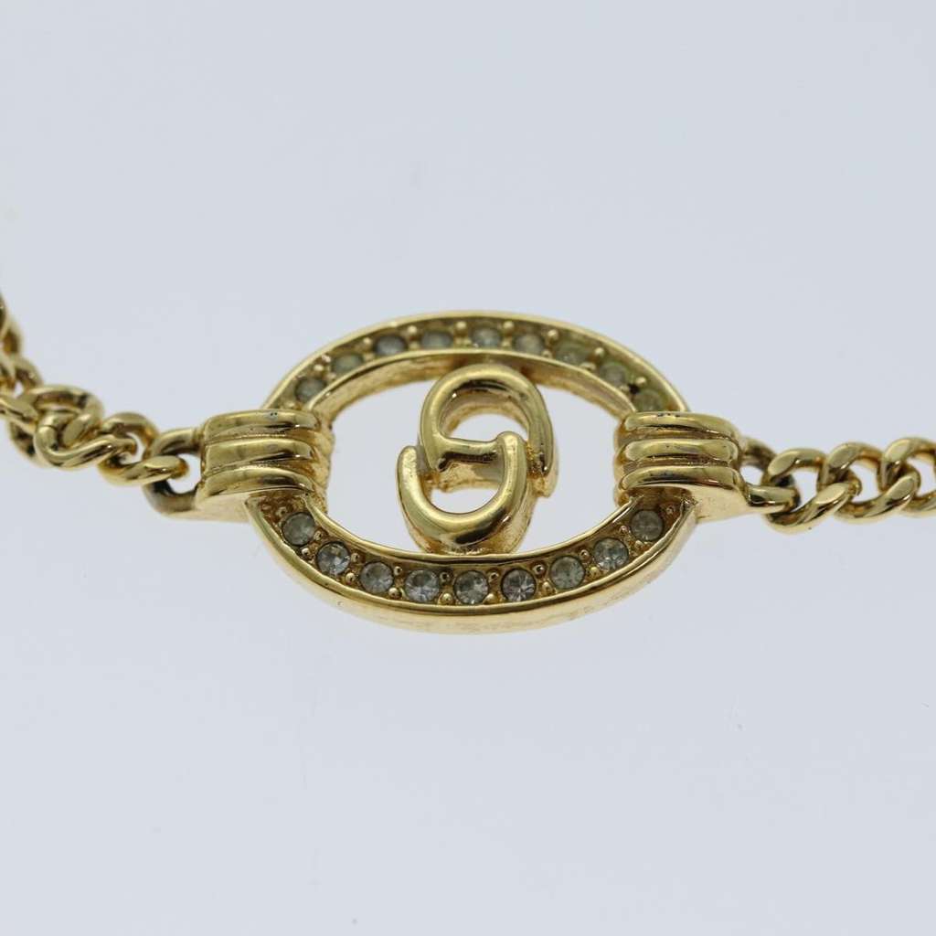 Christian Dior CD Logo Bracelet Gold Metal Good condition - Back View
