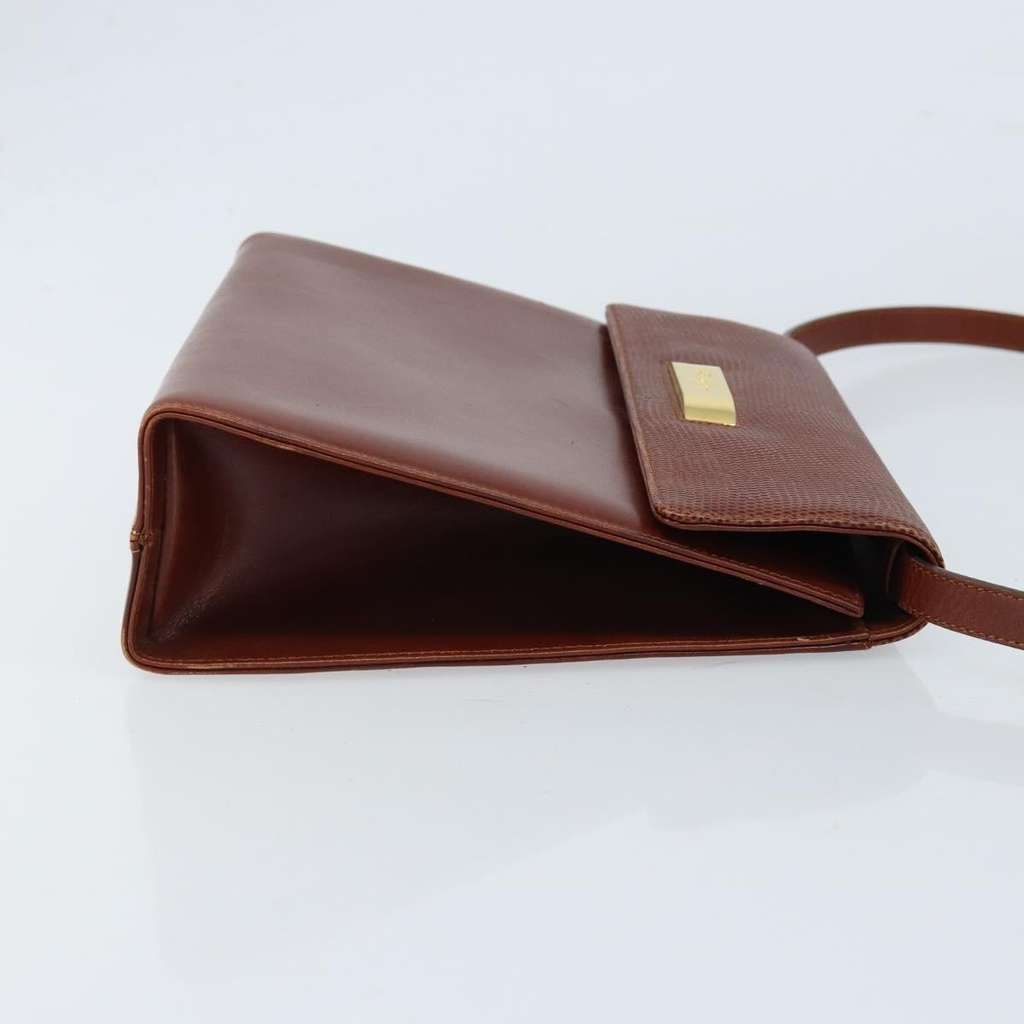 Salvatore Ferragamo Gancini Shoulder Bag Brown Leather Fair condition - Inside View