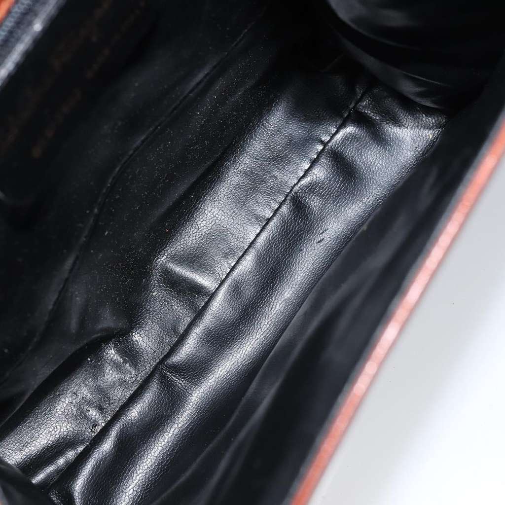 Salvatore Ferragamo Gancini Shoulder Bag Brown Leather Fair condition - Box View