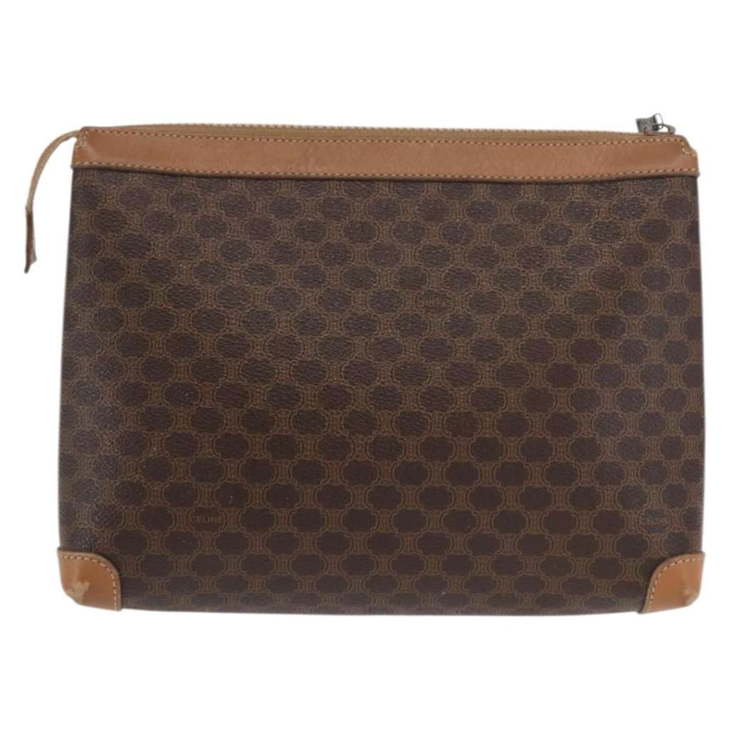 Celine Macadam Pochette Brown Canvas Fair condition - Back View