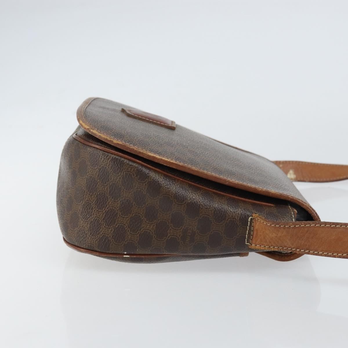 Celine Vintage Macadam Shoulder Bag Brown Canvas Fair condition - Inside View