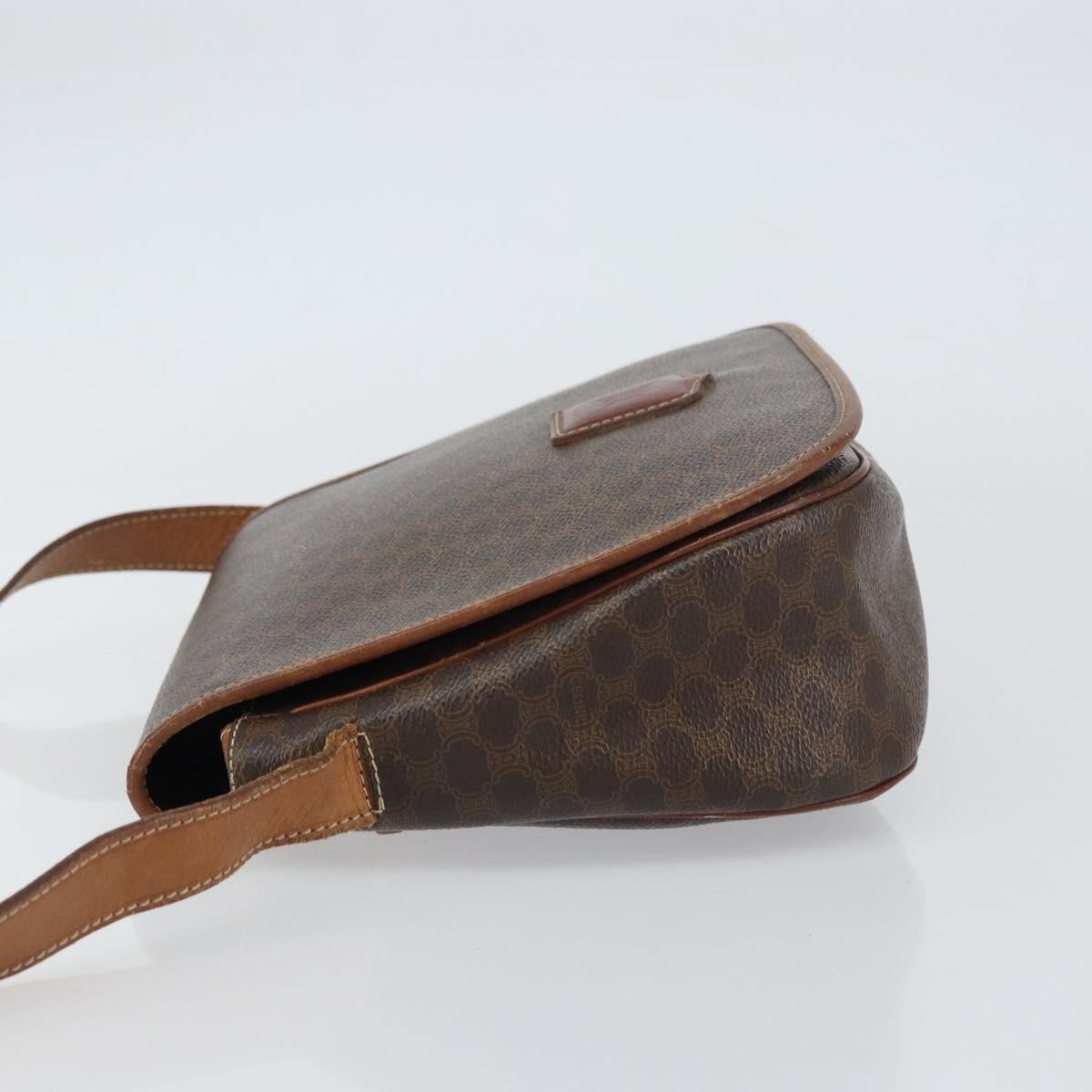 Celine Vintage Macadam Shoulder Bag Brown Canvas Fair condition - Model View