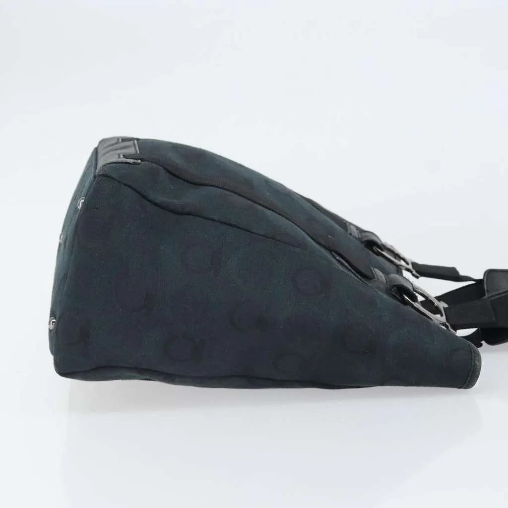 Salvatore Ferragamo Gancini Tote Navy Canvas Good - Inside View