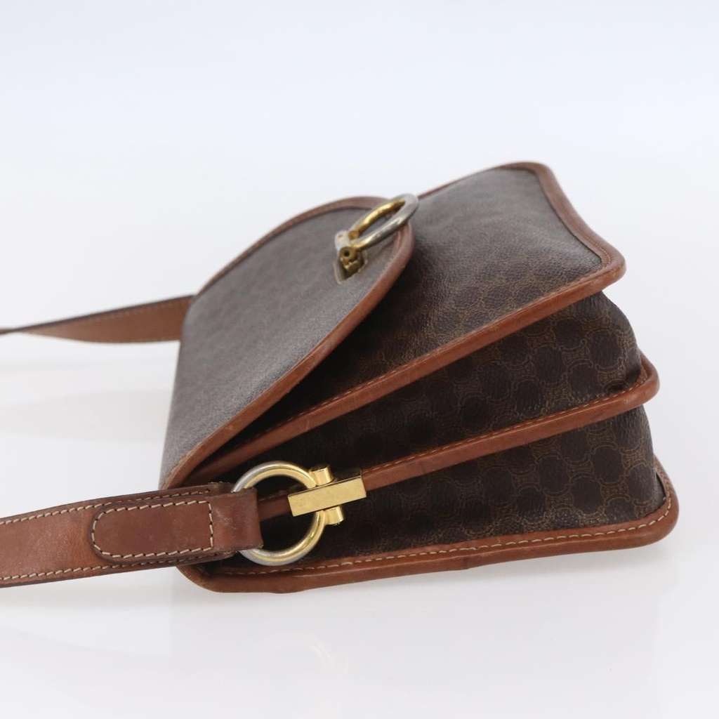 Celine Flap Shoulder Bag Brown Canvas Good condition - Inside View