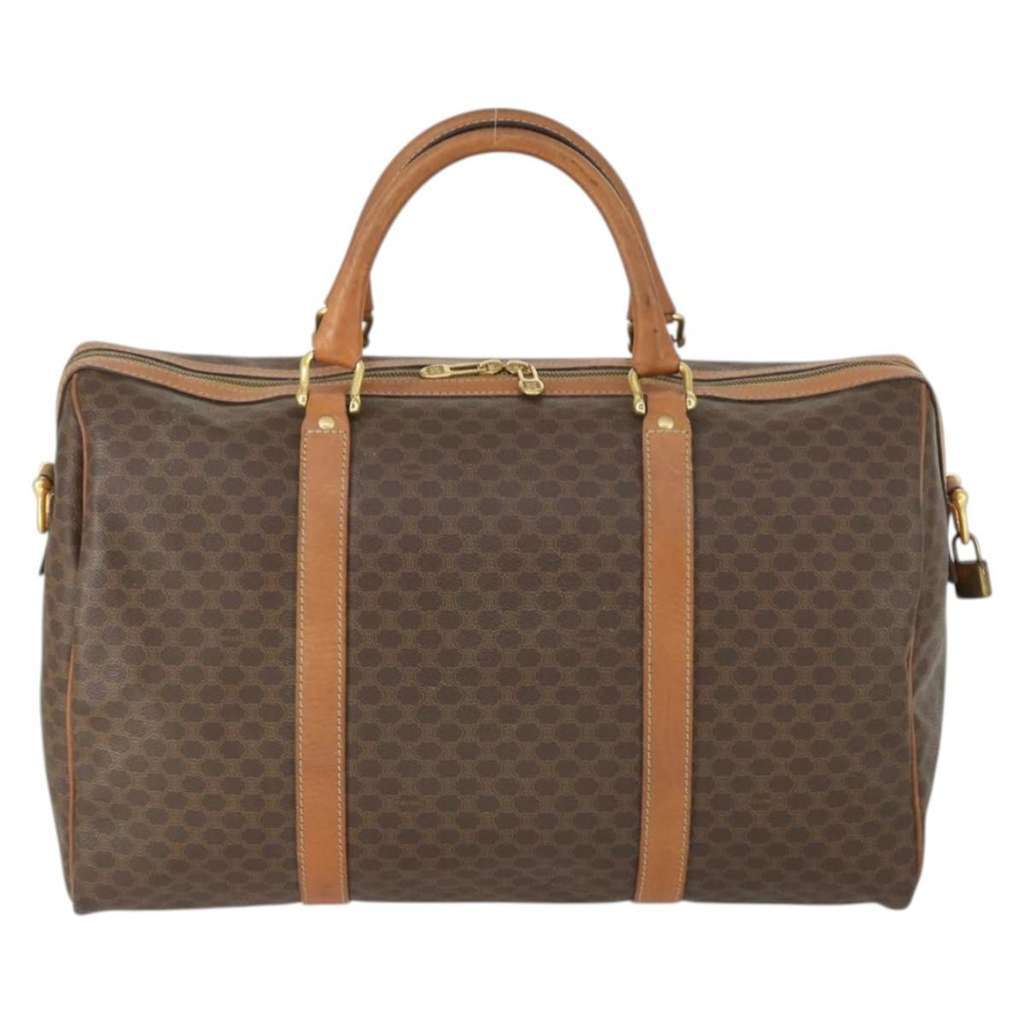 Celine Vintage Macadam Boston bag Brown Good condition - Back View