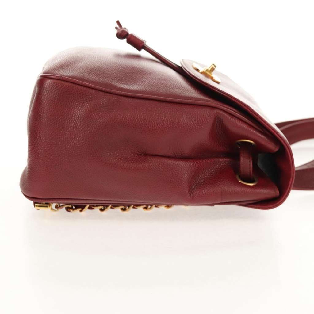 Chanel Vintage Backpack Red Leather Good condition - Model View