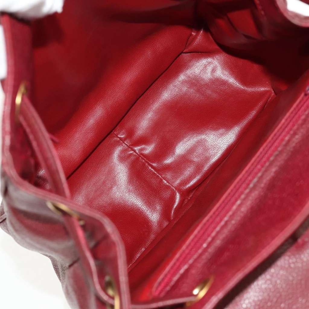 Chanel Vintage Backpack Red Leather Good condition - Box View
