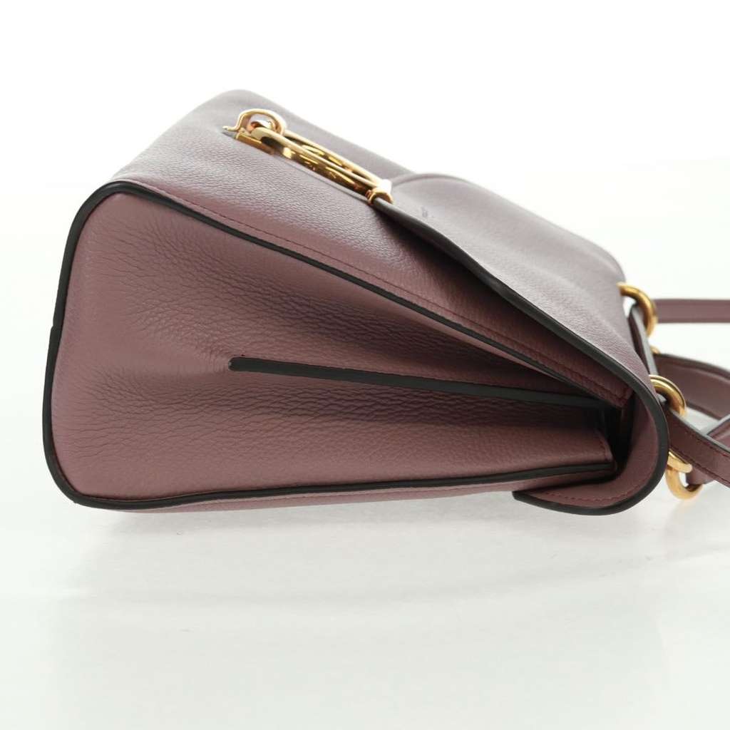 Salvatore Ferragamo Margot Satchel Purple Leather Good condition - Model View